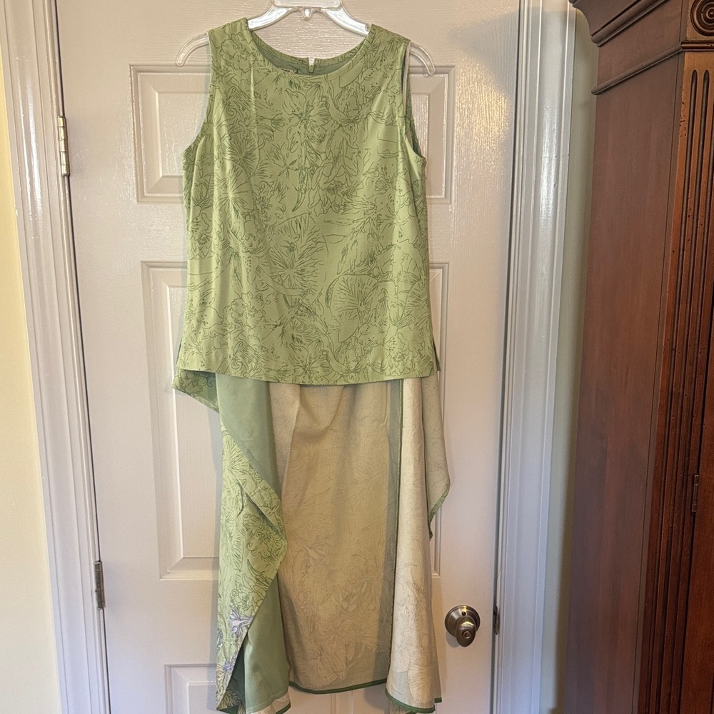 Tommy Bahama Green and Cream Midi Dress